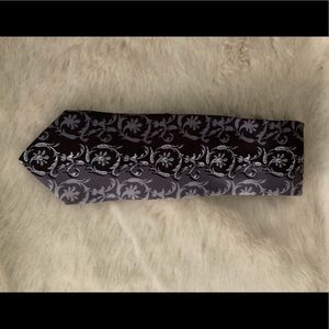 Vercace Grey and Plum Silk Tie